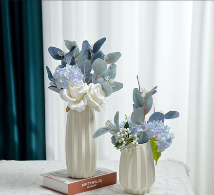 Modern masa rafları için pürüzsüz küçük seramik vazolar oturma odaları banyo