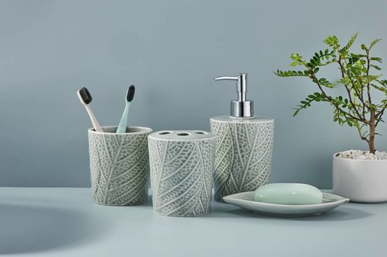 Dayanıklı banyo tezgahı seti 4pcs el pompası sabun dağıtıcısı