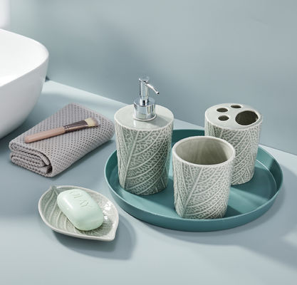 Dayanıklı banyo tezgahı seti 4pcs el pompası sabun dağıtıcısı