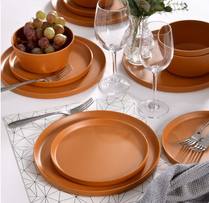 12 pcs Melamine Tabakları Kaseler Durable Bulaşık Makinesi Güvenli BPA Serbest