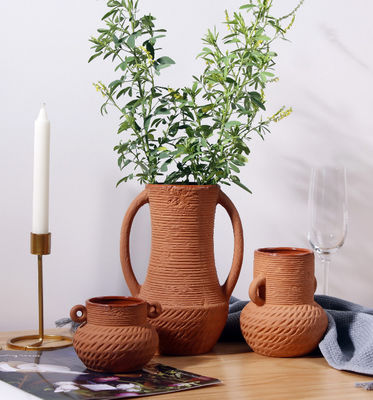 Geniş Ağızlı Keramik Yüksek Zemin Vazo Şükran Günü Hediyesi