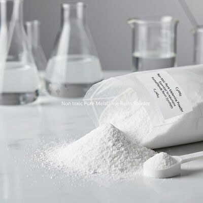Zehirli olmayan Saf Melamin Tozu Moleküler Formülü C3H6N6 Melamin Formaldehit reçine sentezi için temel ham madde